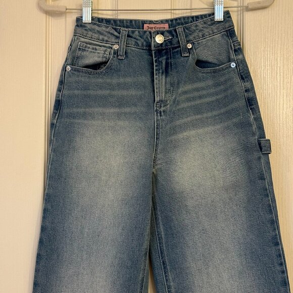 juicy couture - light fade denim - wide leg carpenter jean - 1/25 - Picture 2 of 7